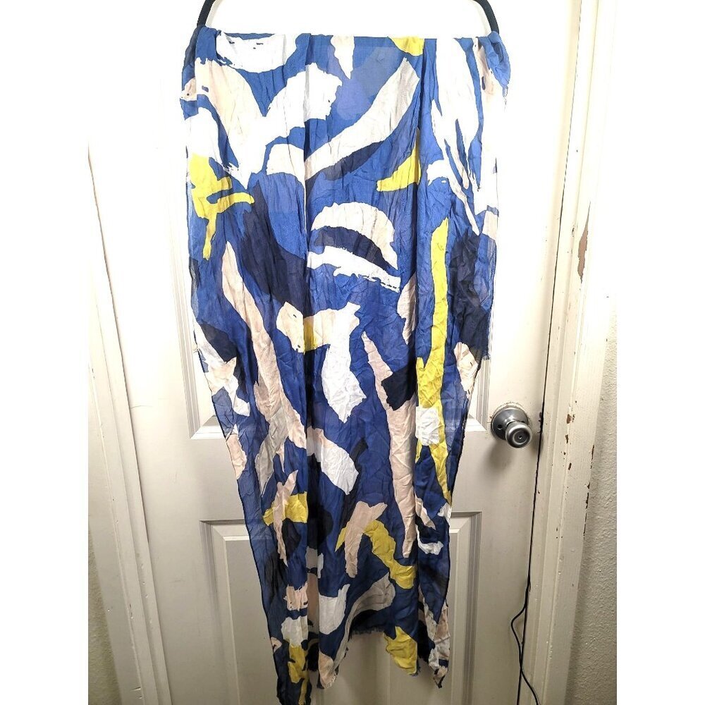 Euroceta Fashion Italy Abstract Print Modal Scarf Made In Italy SIZE 63 X 90